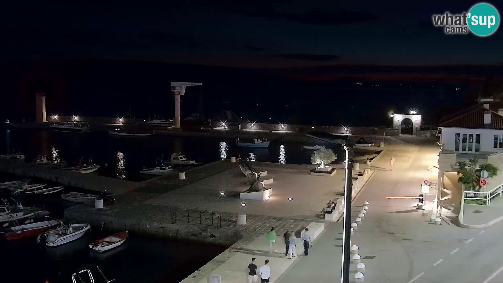 Webcam Senj – Panoramablick auf die Riva Senj