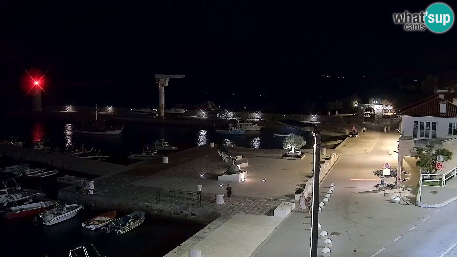Livecam Senj – Vue panoramique de Senj riva