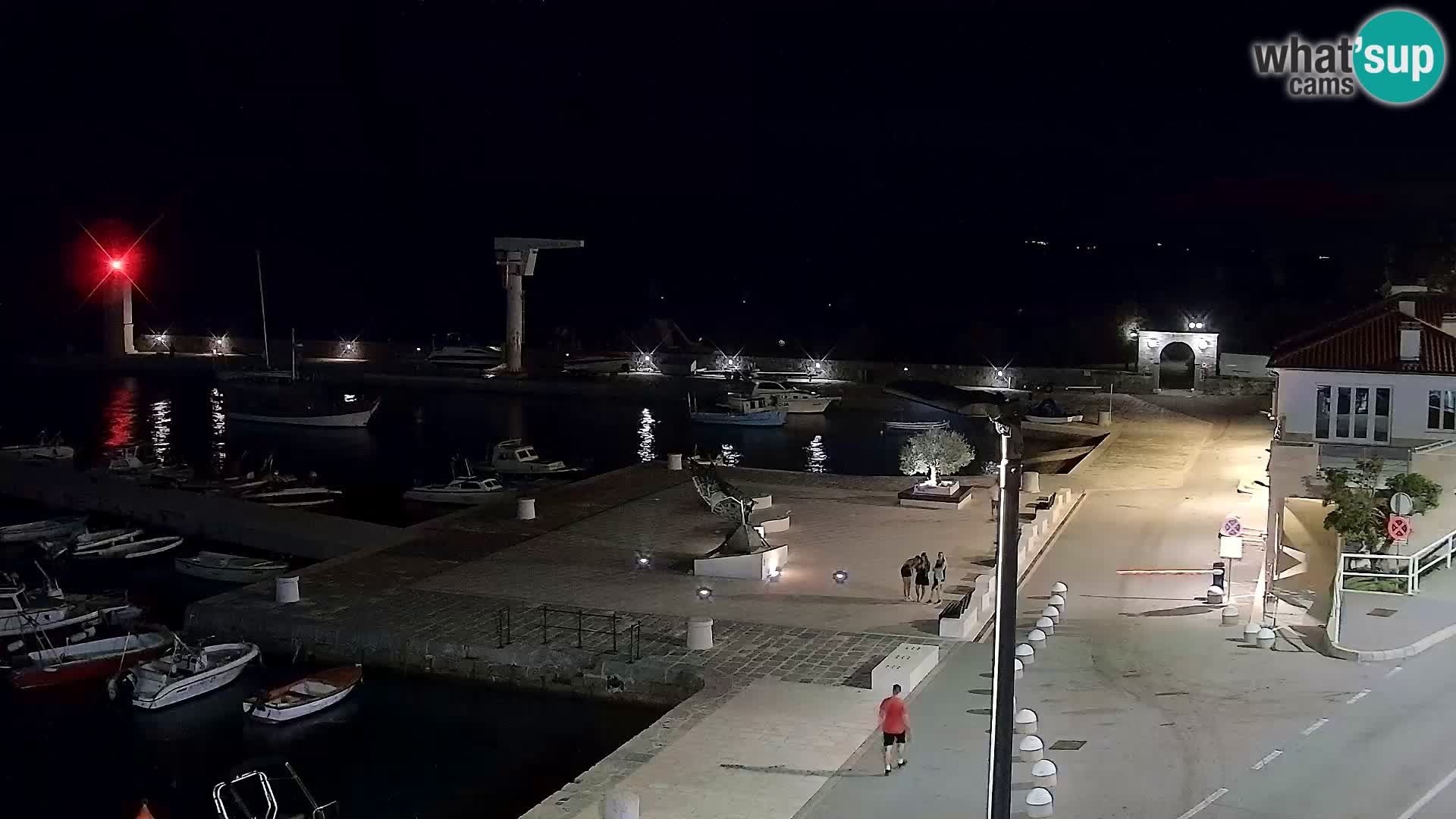 Livecam Senj – Vue panoramique de Senj riva