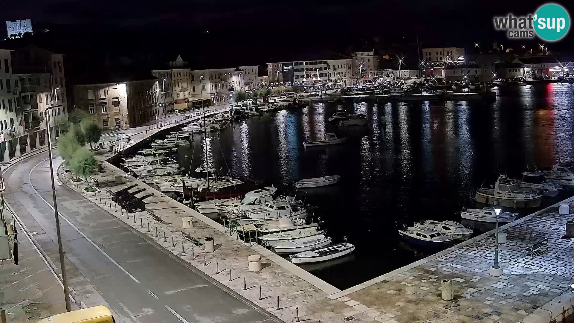 Livecam Senj – Vue panoramique de Senj riva