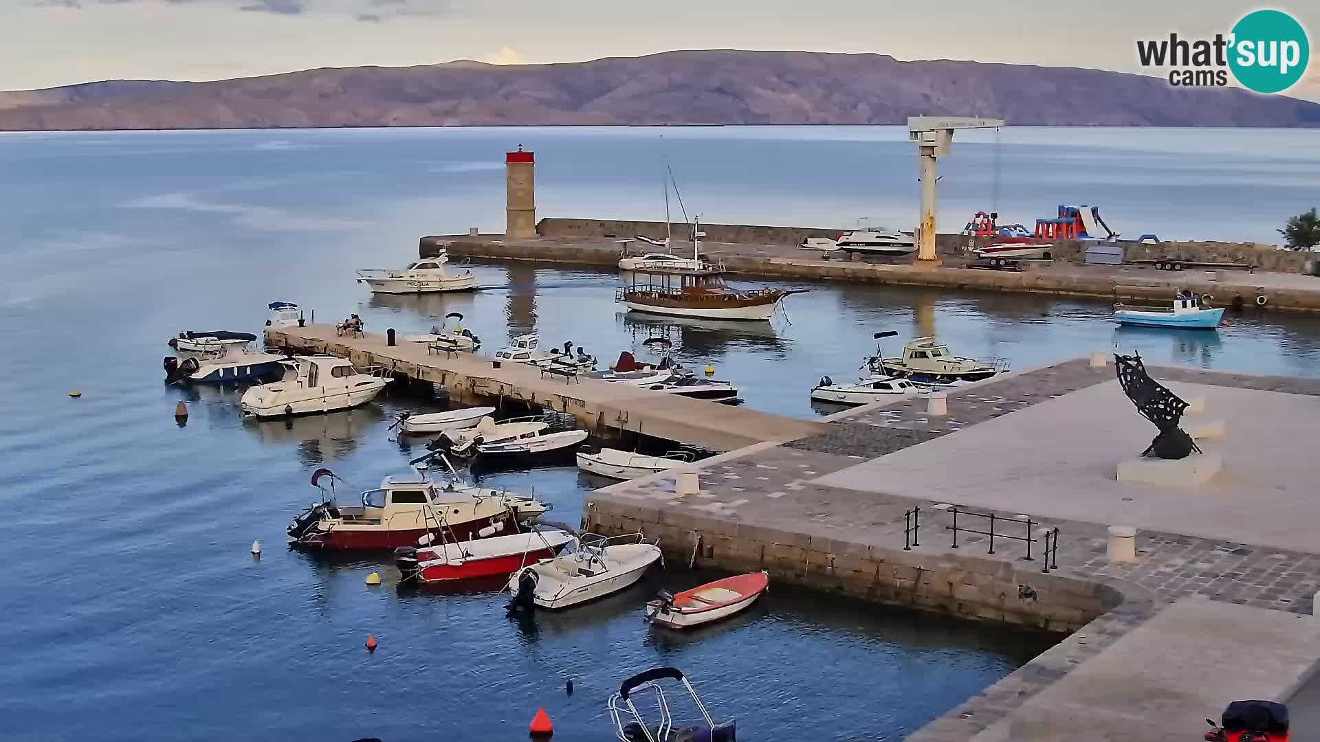 Livecam Senj – Vue panoramique de Senj riva