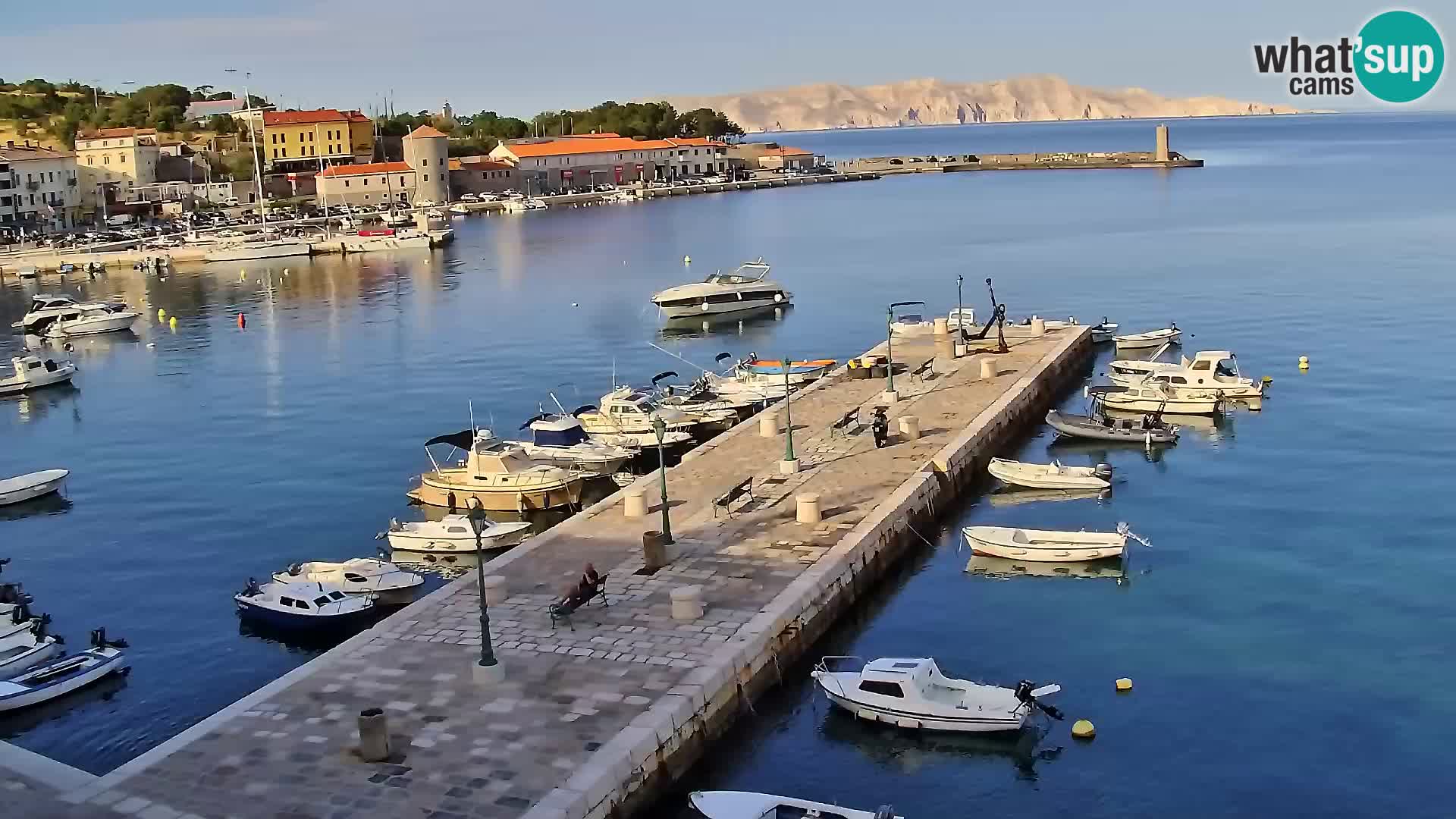 Webcam Senj – Panoramablick auf die Riva Senj