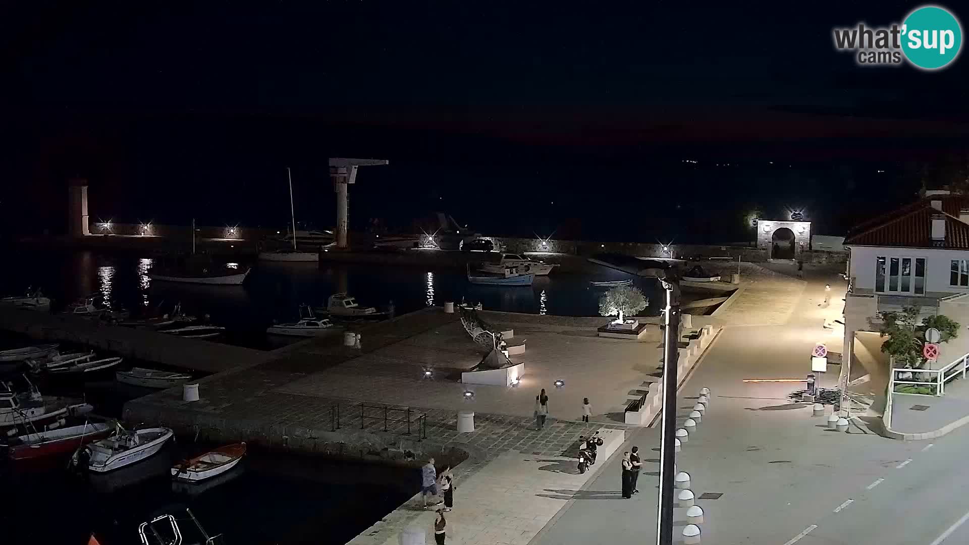Livecam Senj – Vue panoramique de Senj riva