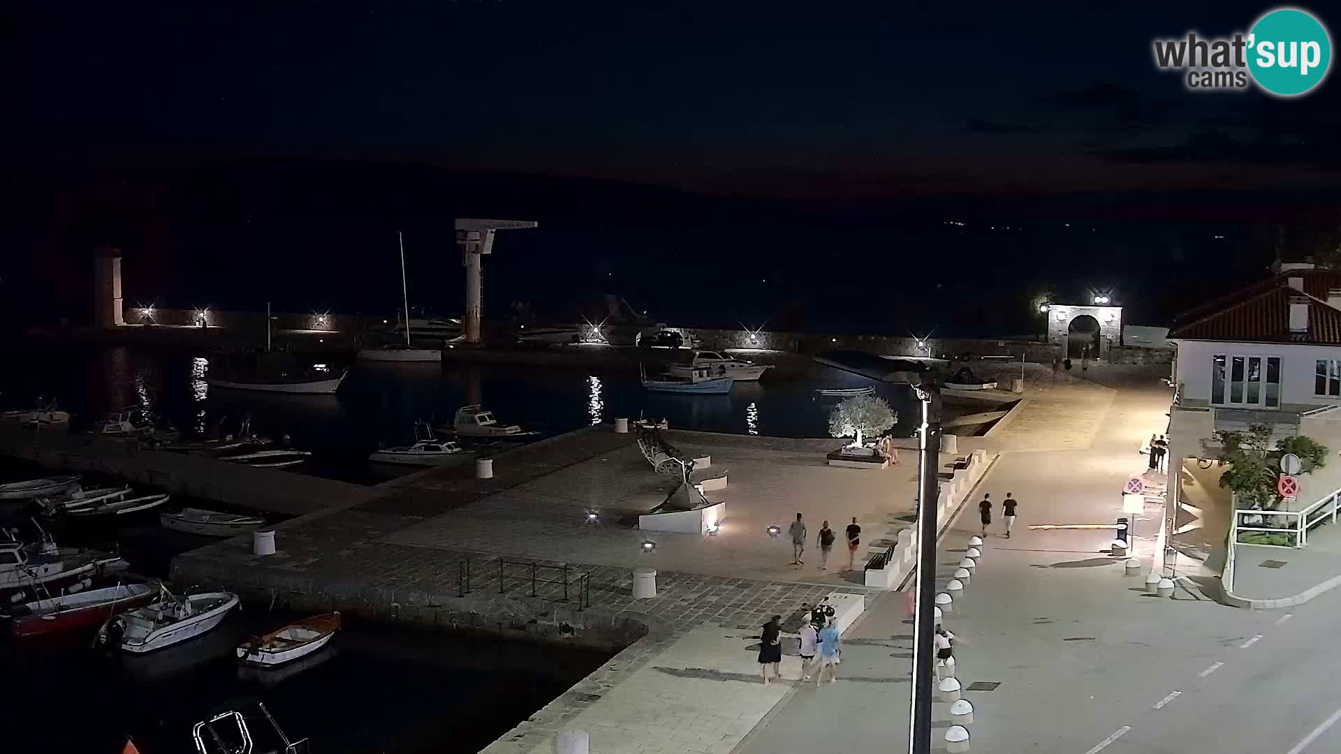 Livecam Senj – Vue panoramique de Senj riva