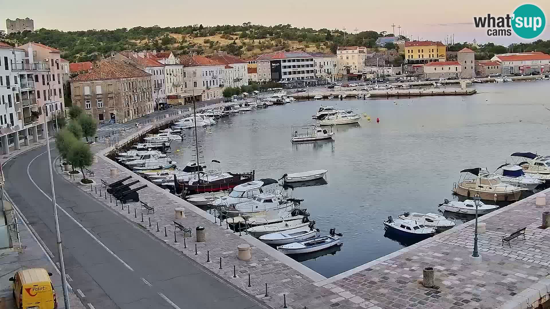 Webcam Senj – Panoramablick auf die Riva Senj