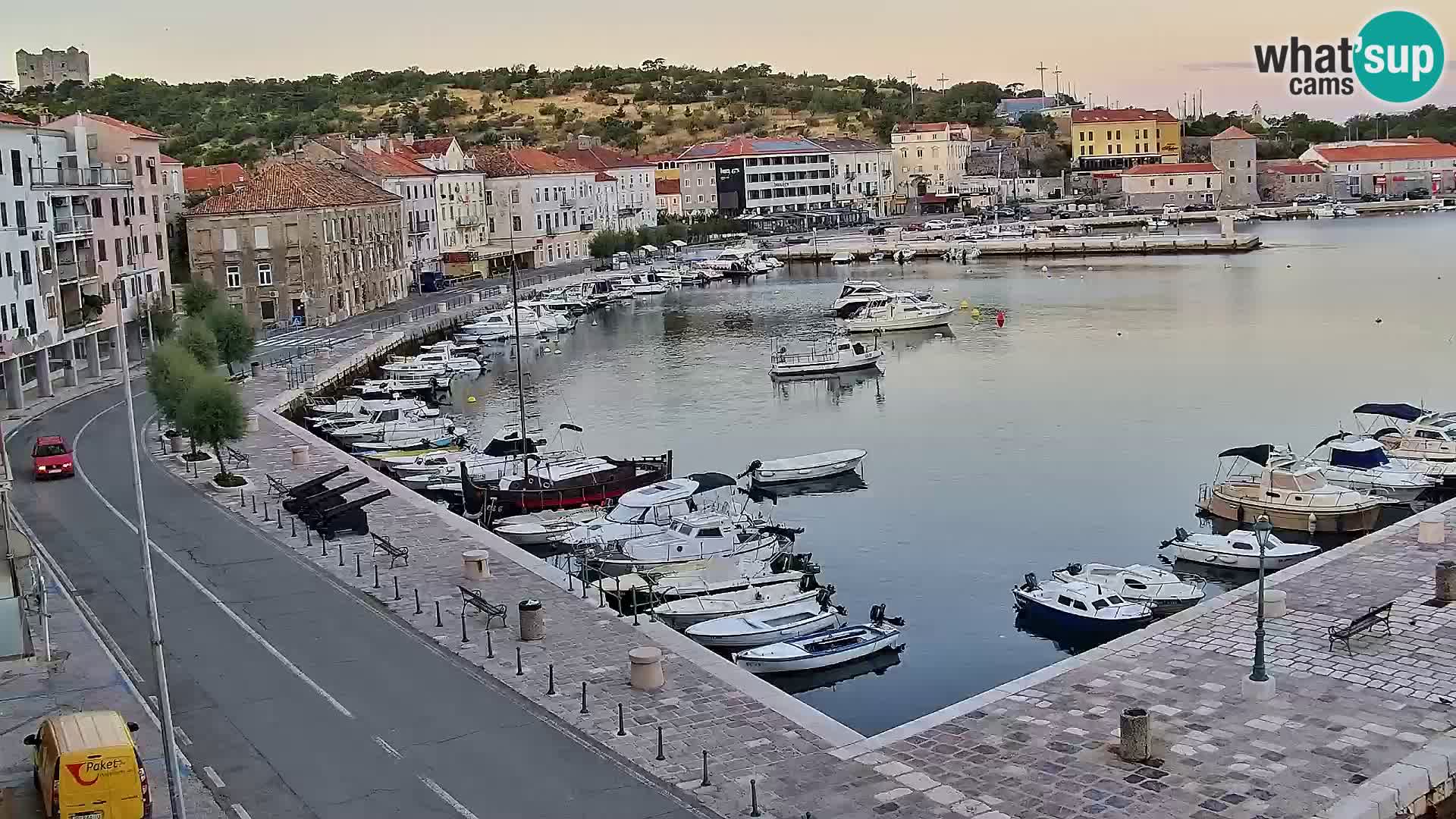 Livecam Senj – Vue panoramique de Senj riva