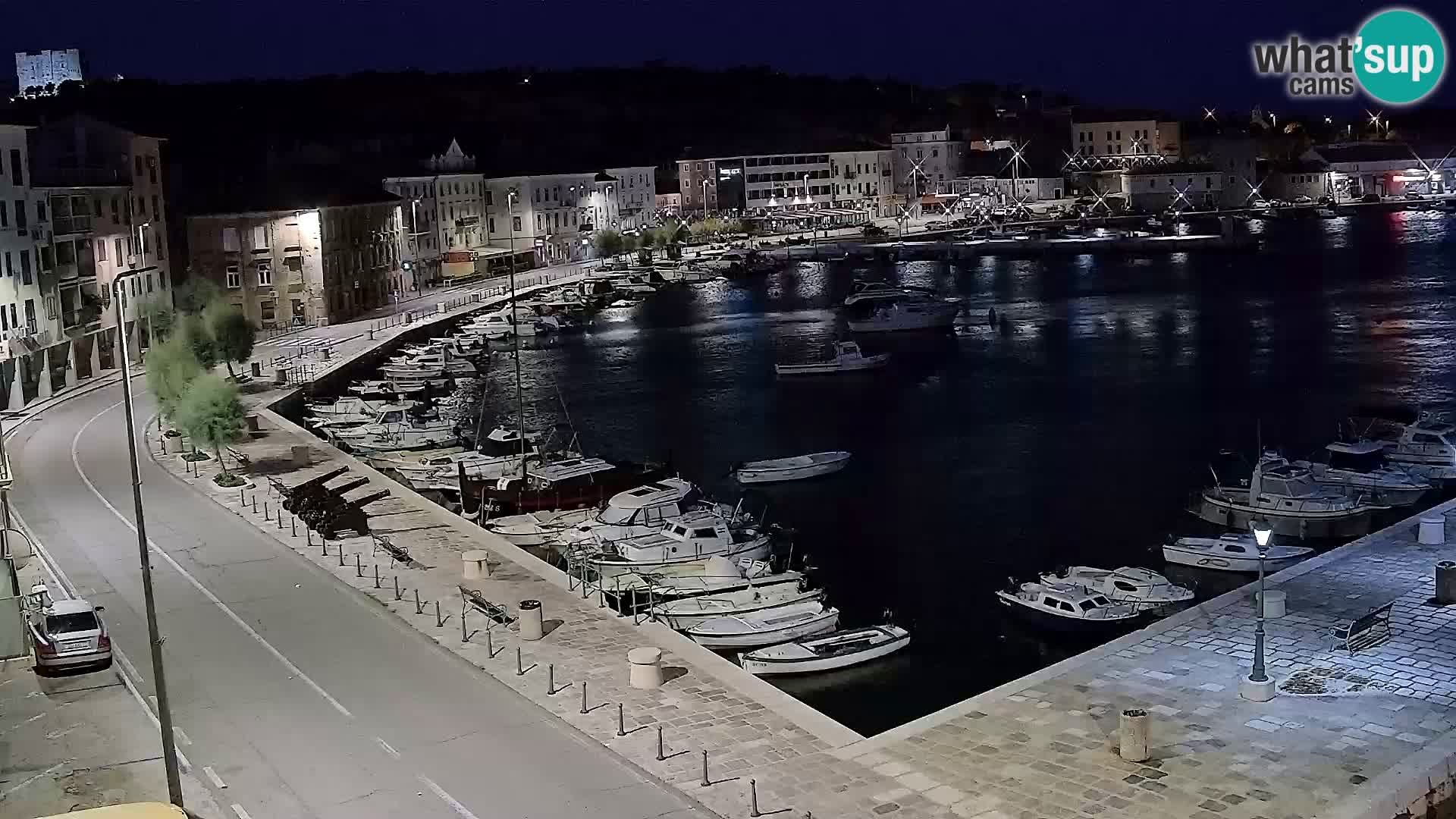 Livecam Senj – Vue panoramique de Senj riva