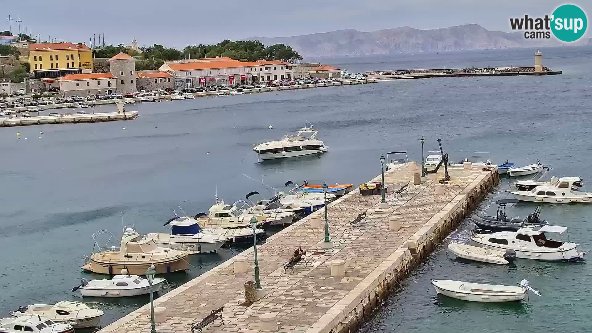 Webcam Senj – Panoramablick auf die Riva Senj