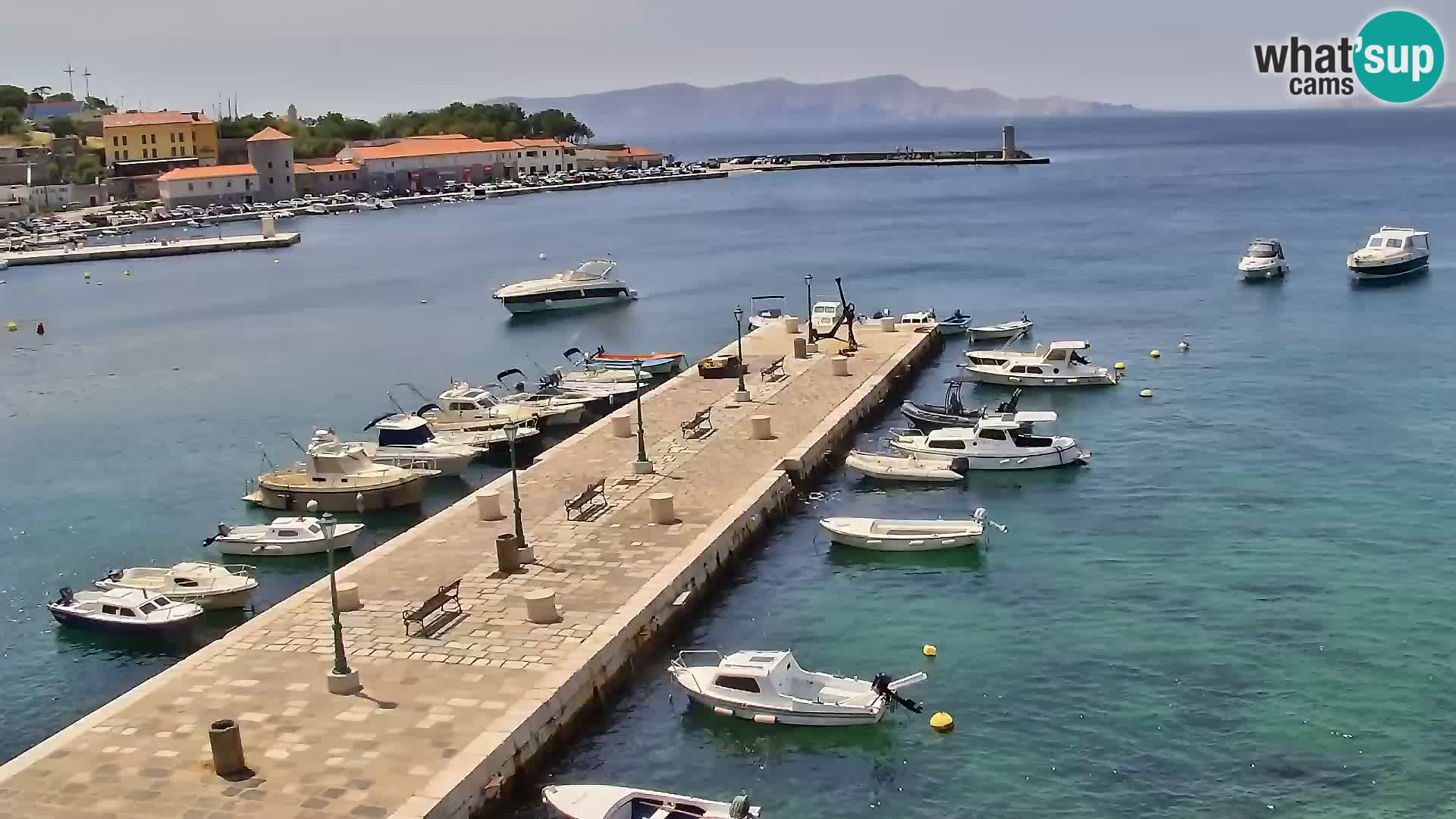 Livecam Senj – Vue panoramique de Senj riva