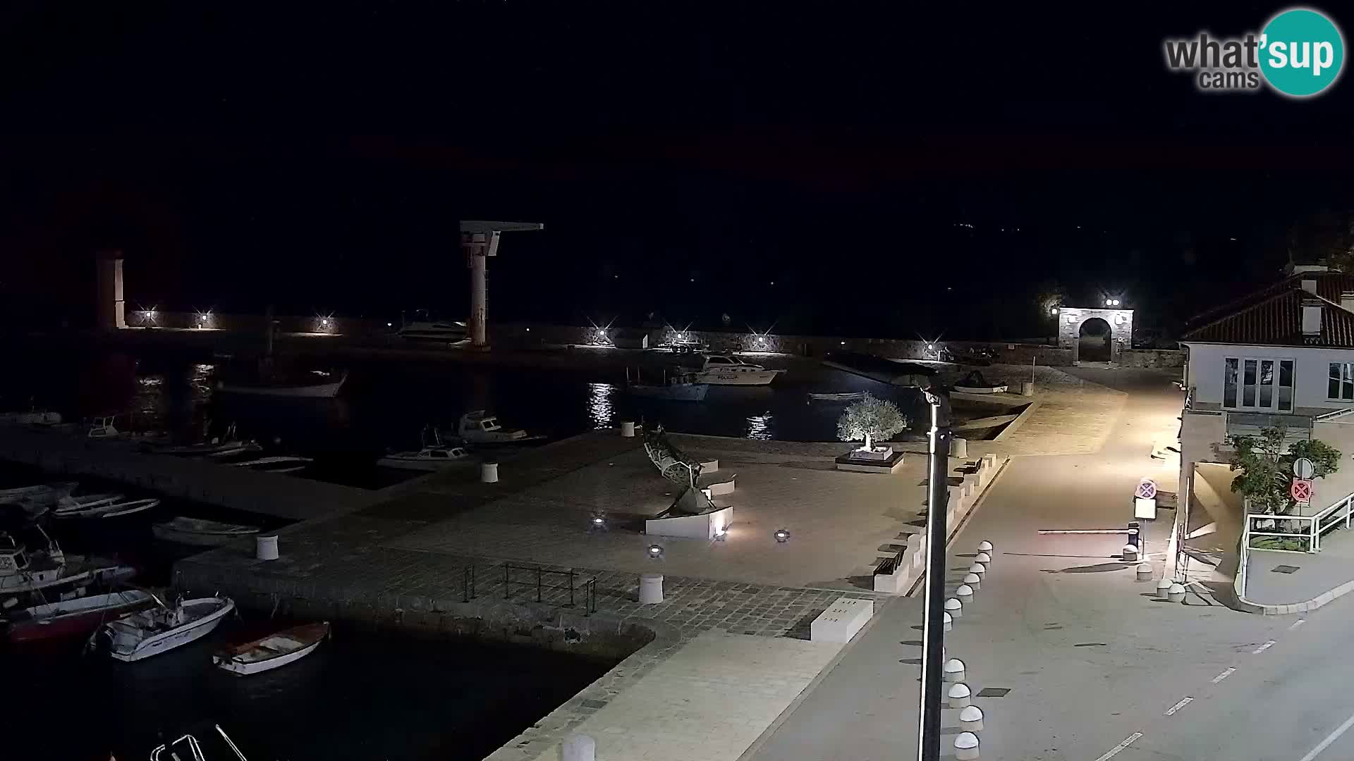 Livecam Senj – Vue panoramique de Senj riva