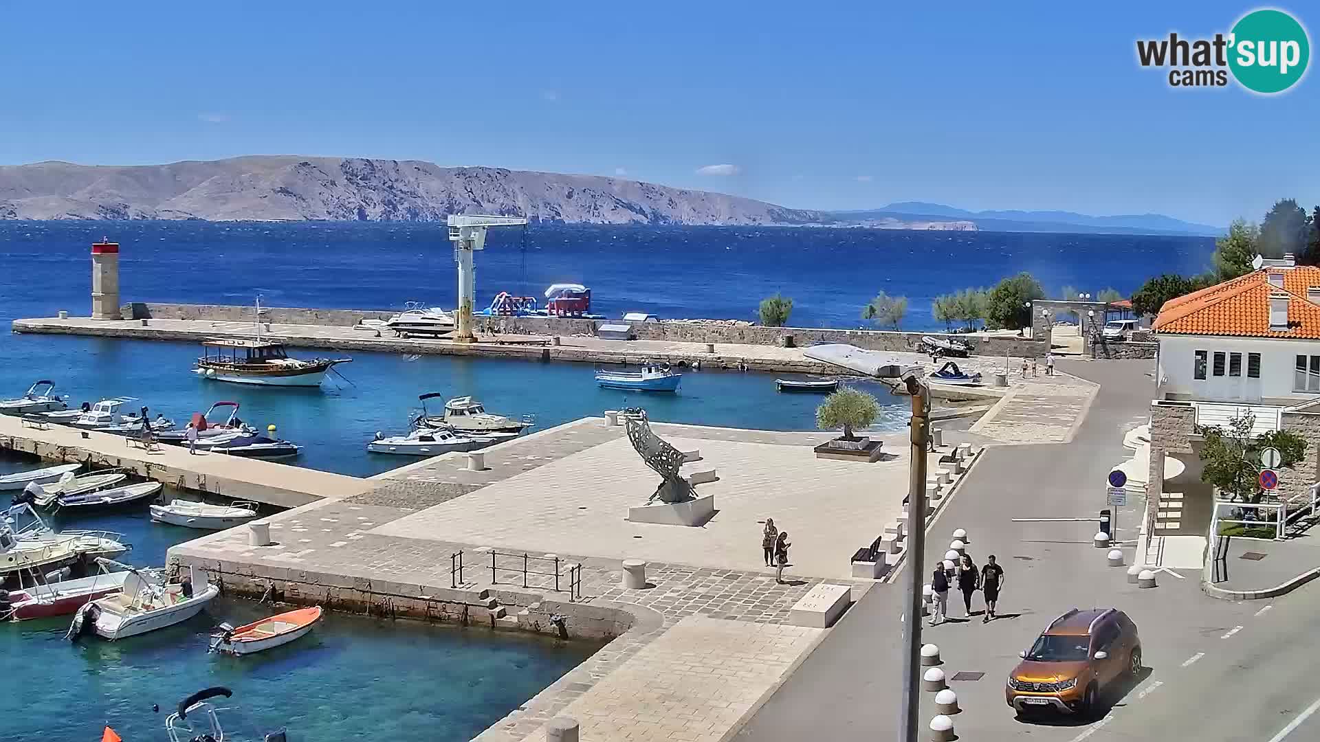 Livecam Senj – Vue panoramique de Senj riva