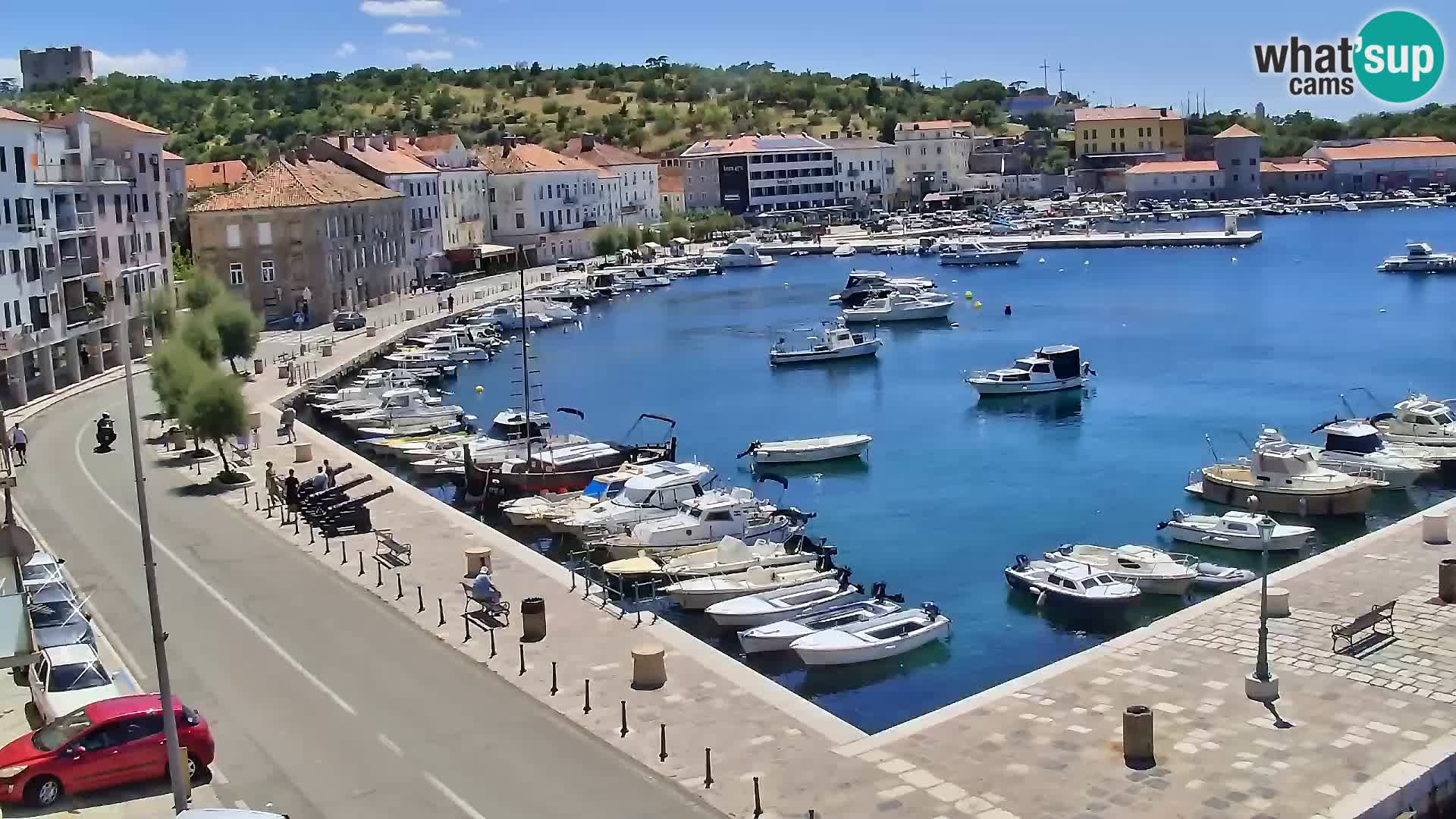 Livecam Senj – Vue panoramique de Senj riva