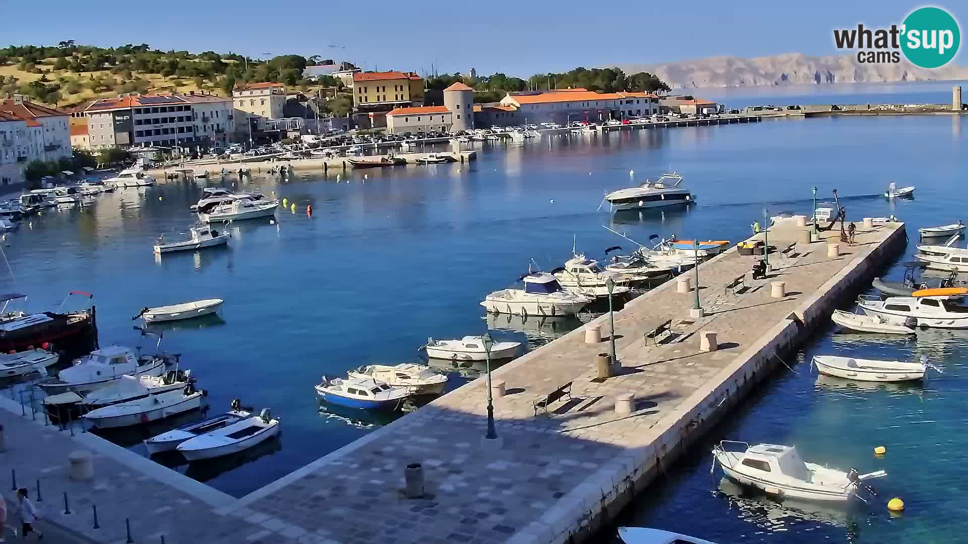Webcam Senj – Panoramablick auf die Riva Senj