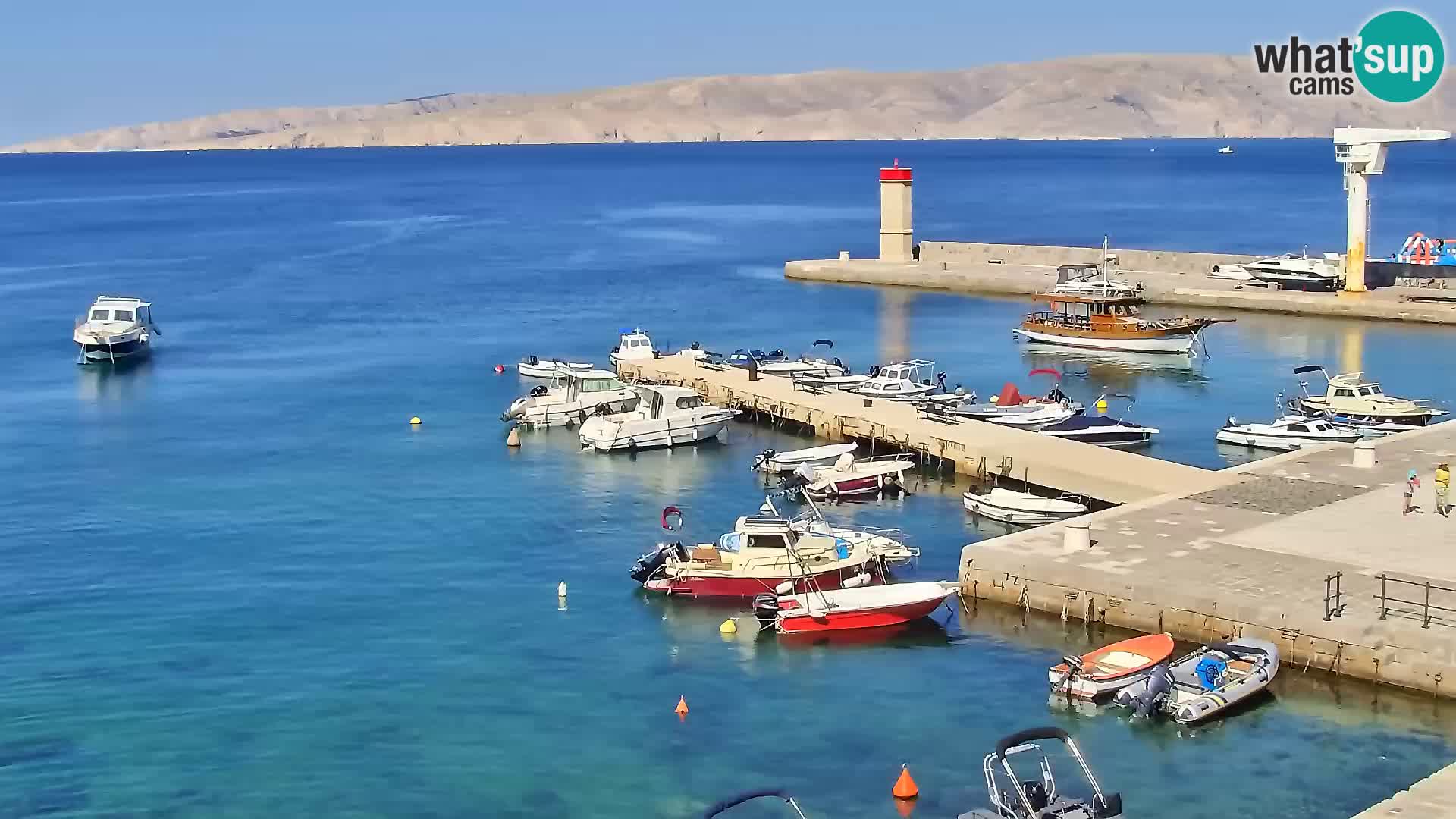 Webcam Senj – Panoramablick auf die Riva Senj