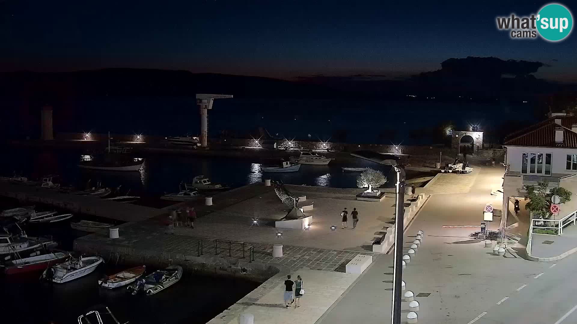 Livecam Senj – Vue panoramique de Senj riva