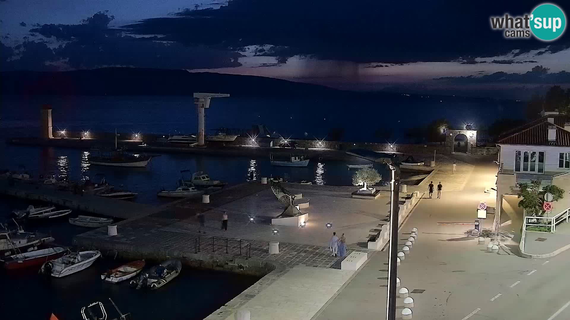 Webcam Senj – Panoramablick auf die Riva Senj