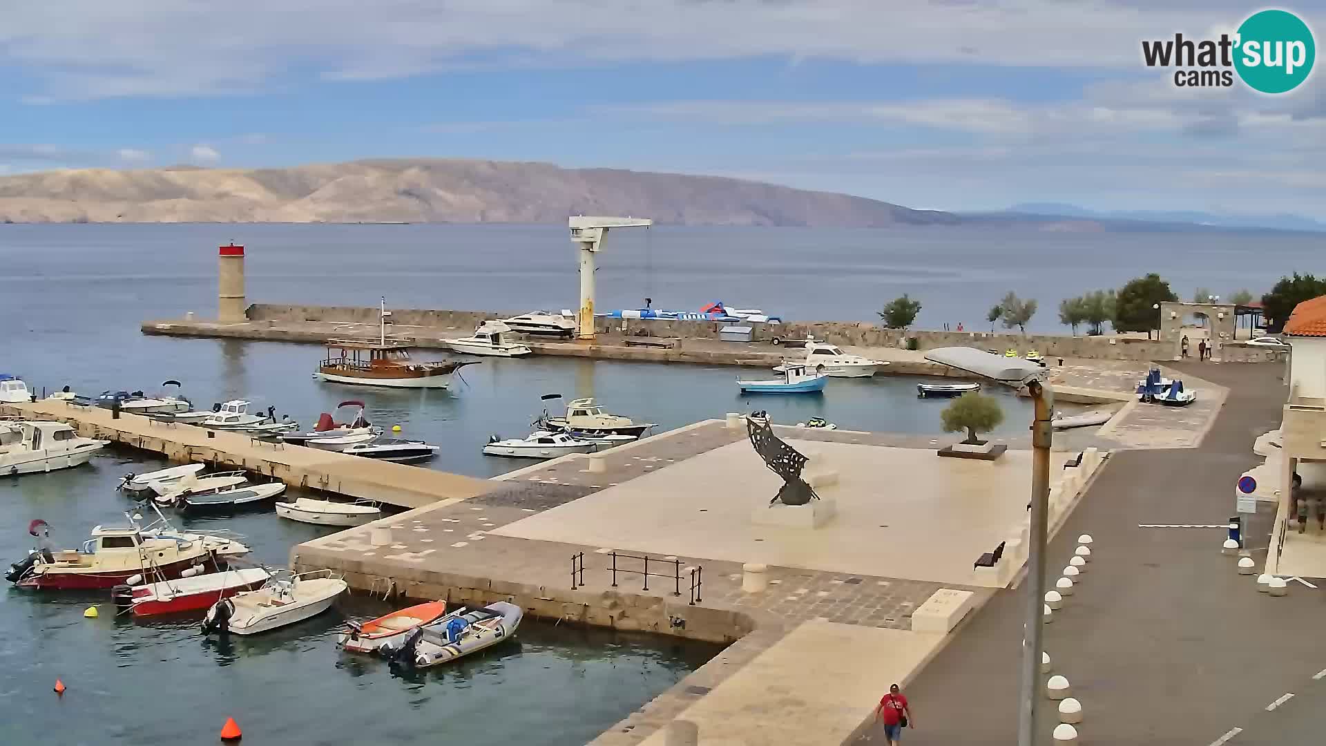 Livecam Senj – Vue panoramique de Senj riva