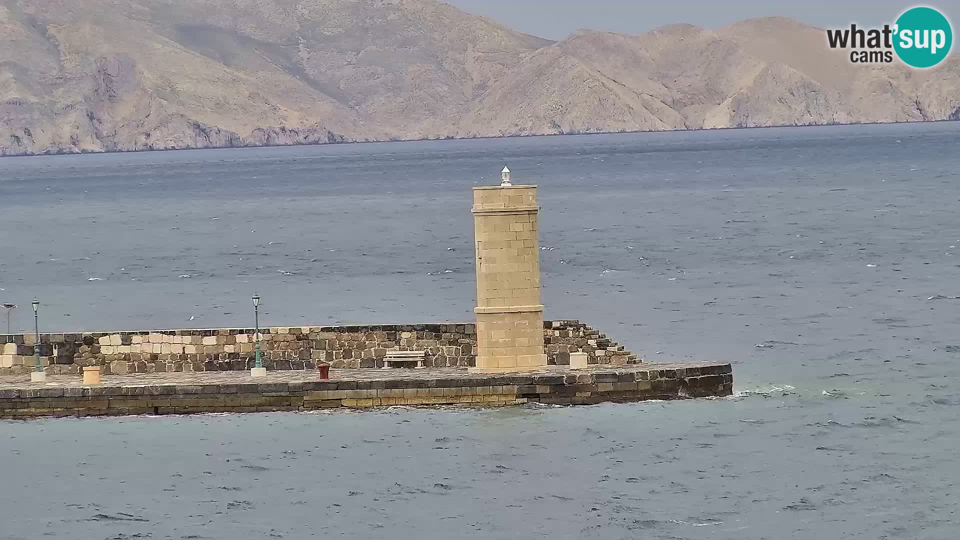 Webcam Senj – Panoramablick auf die Riva Senj