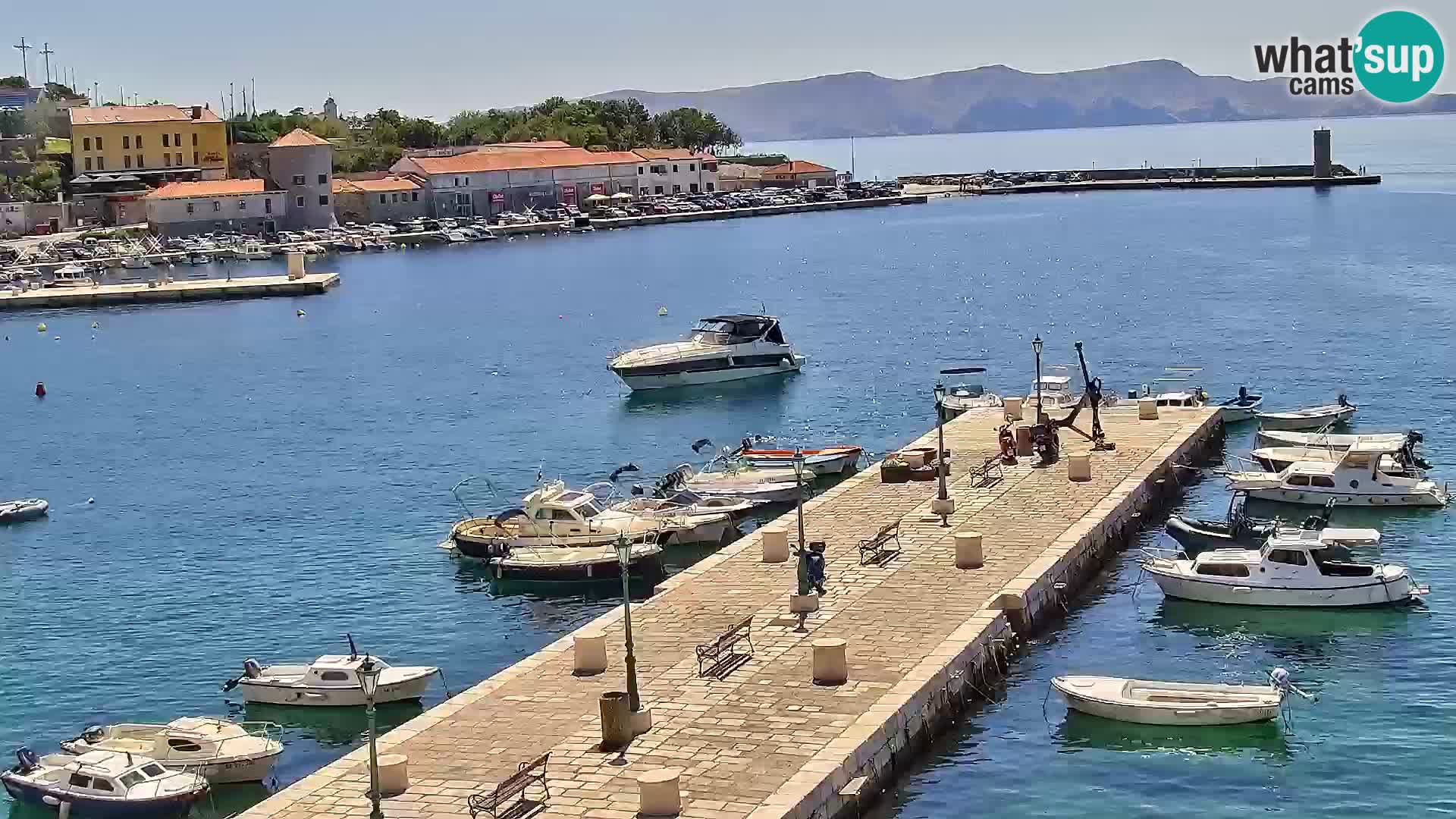 Webcam Senj – Panoramablick auf die Riva Senj