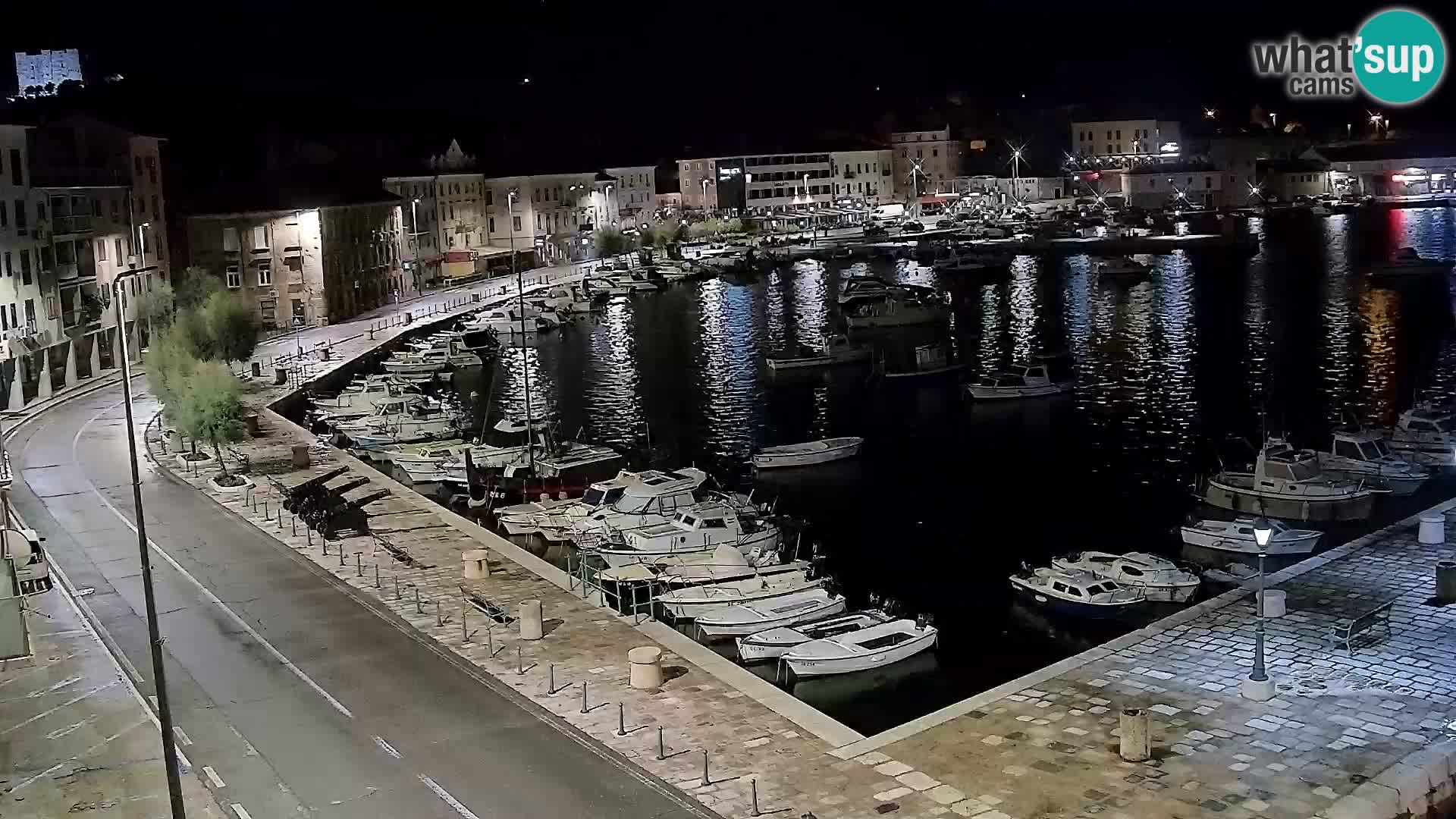 Webcam Senj – Panoramablick auf die Riva Senj