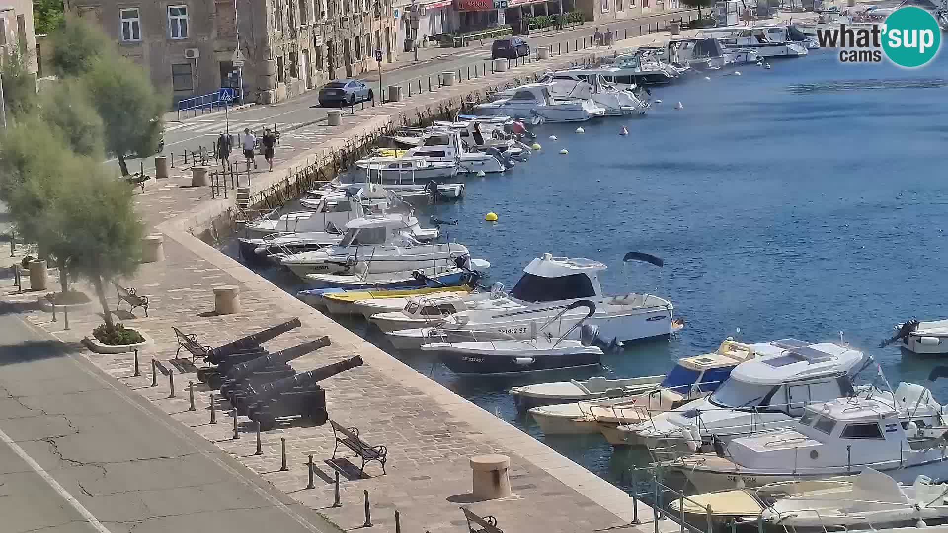 Webcam Senj – Panoramablick auf die Riva Senj