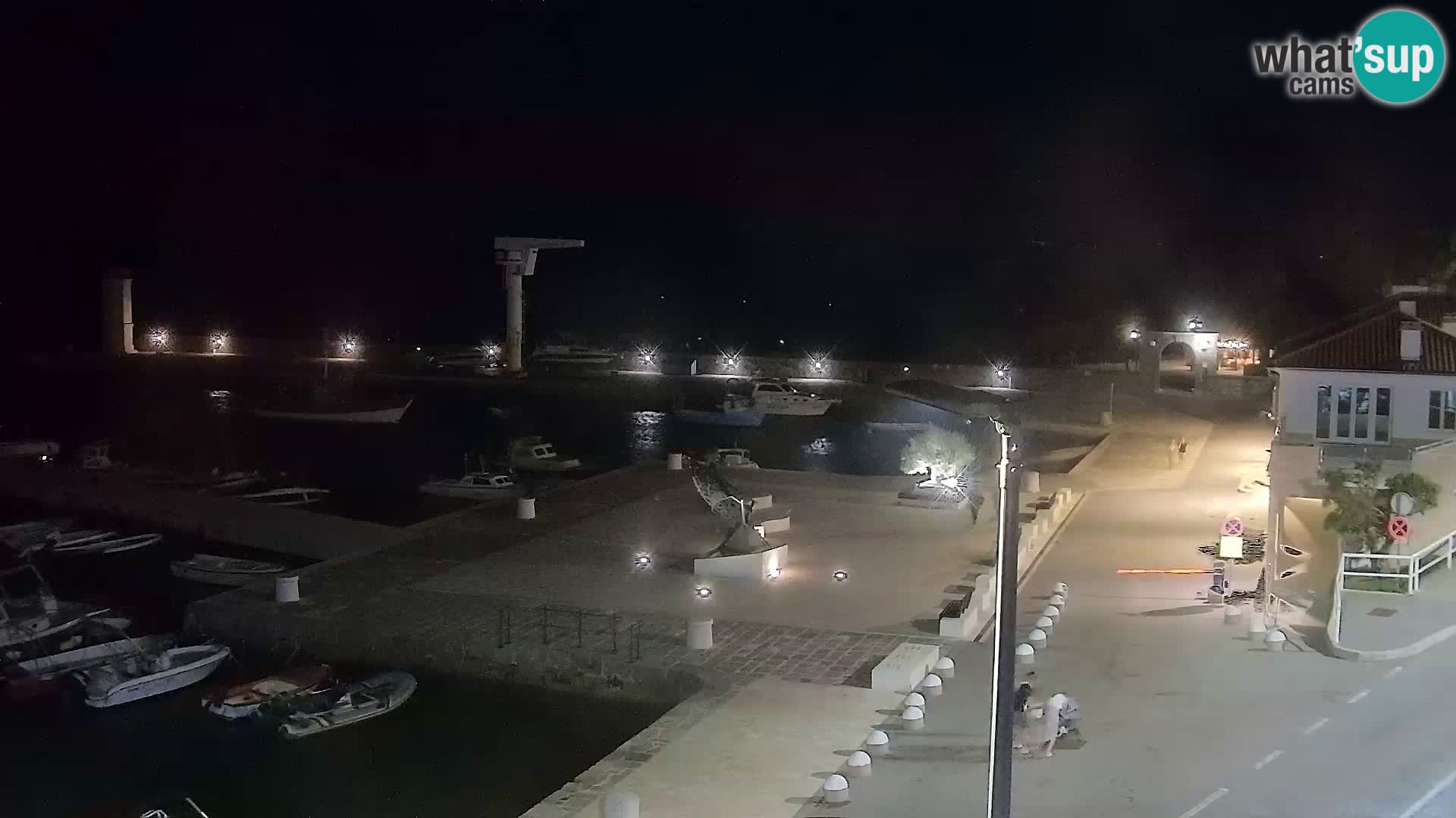 Webcam Senj – Panoramablick auf die Riva Senj