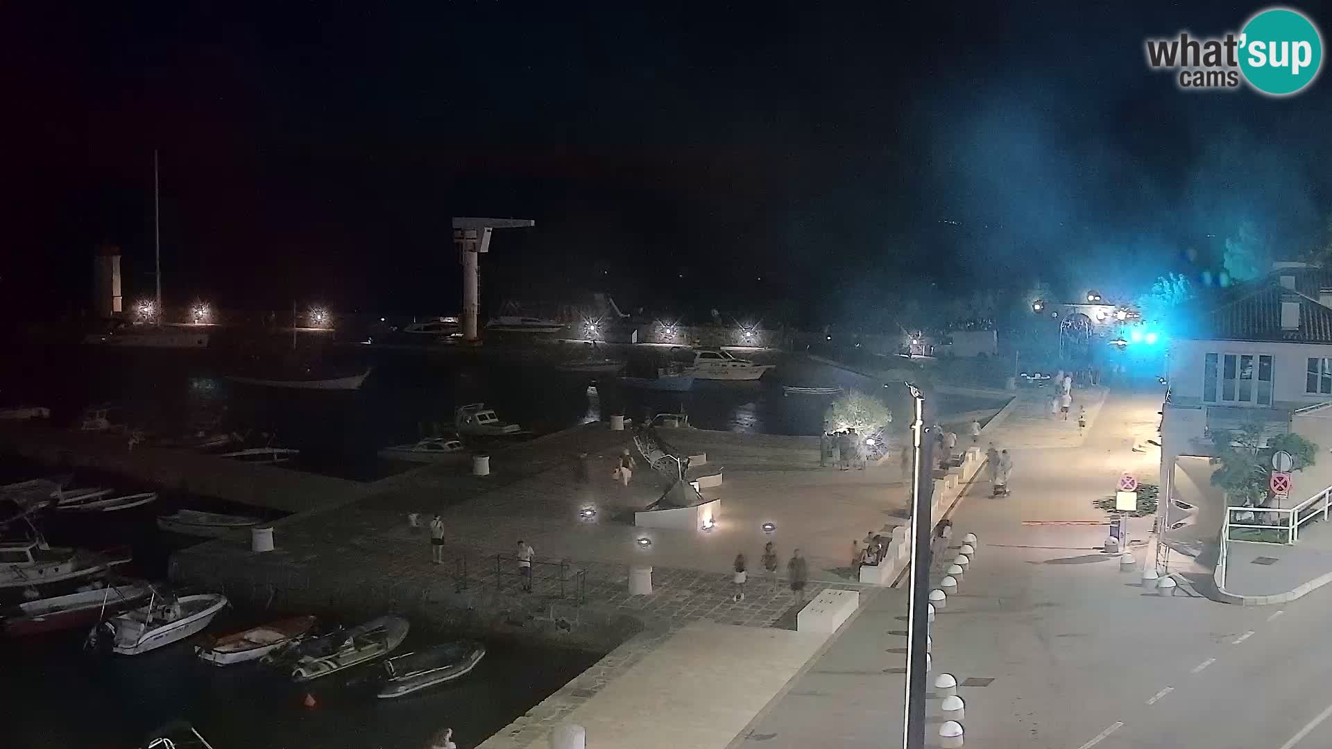 Webcam Senj – Panoramablick auf die Riva Senj