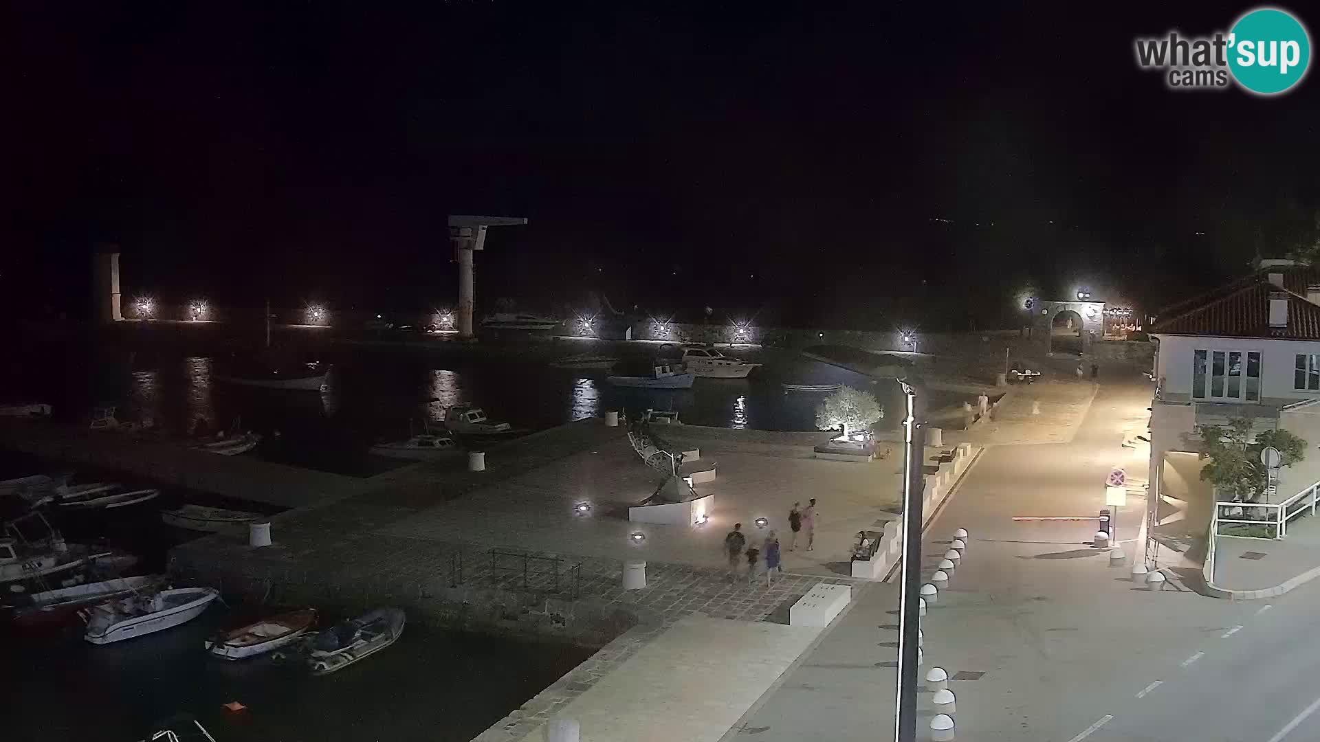 Livecam Senj – Vue panoramique de Senj riva