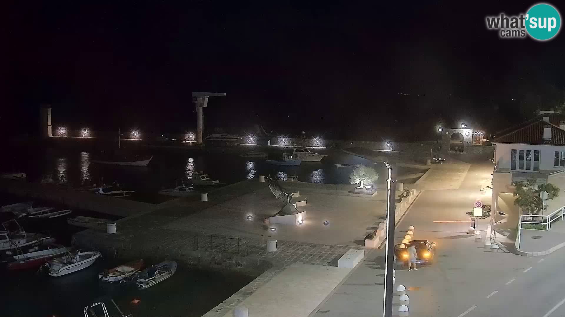 Livecam Senj – Vue panoramique de Senj riva
