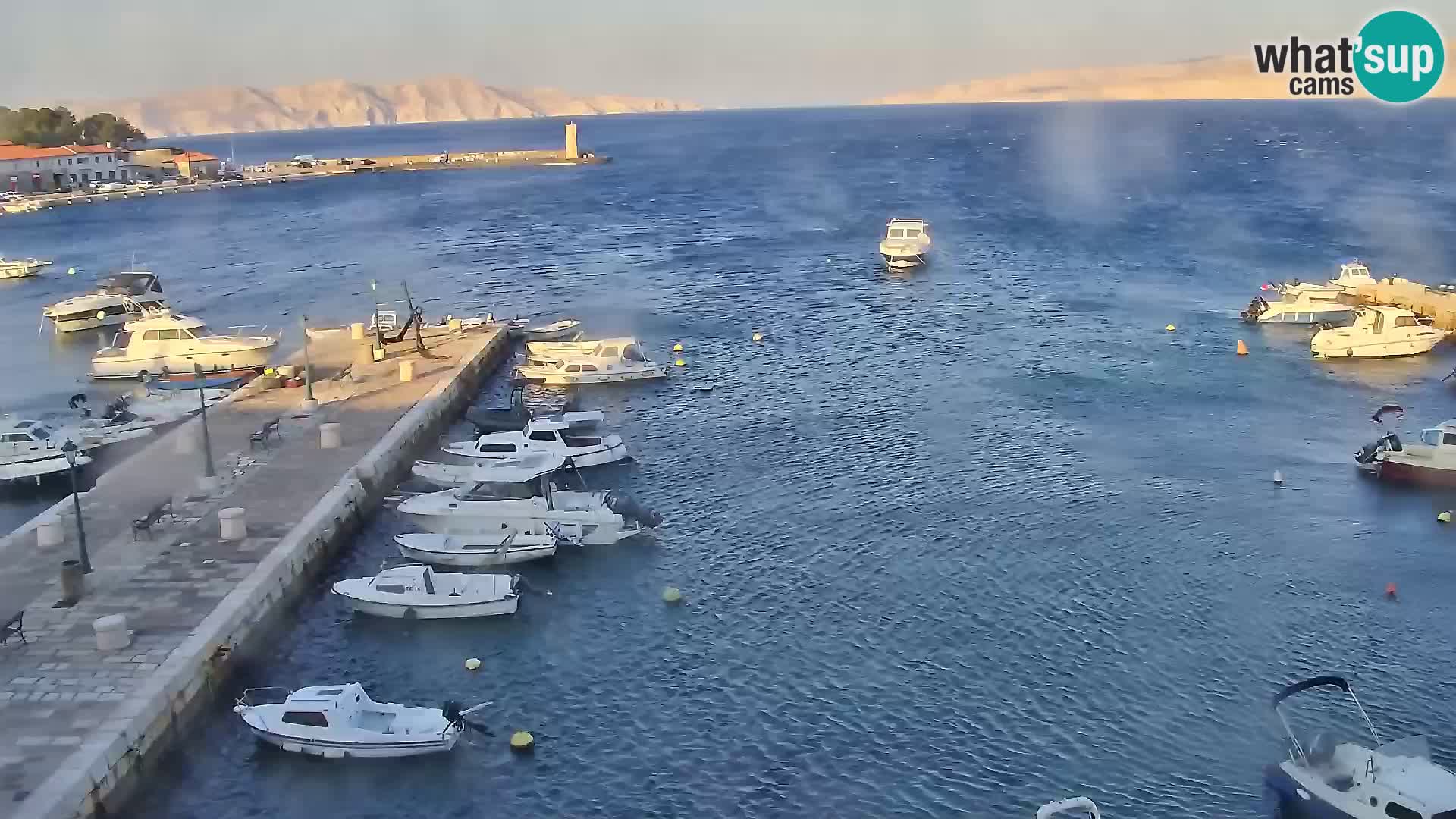 Livecam Senj – Vue panoramique de Senj riva