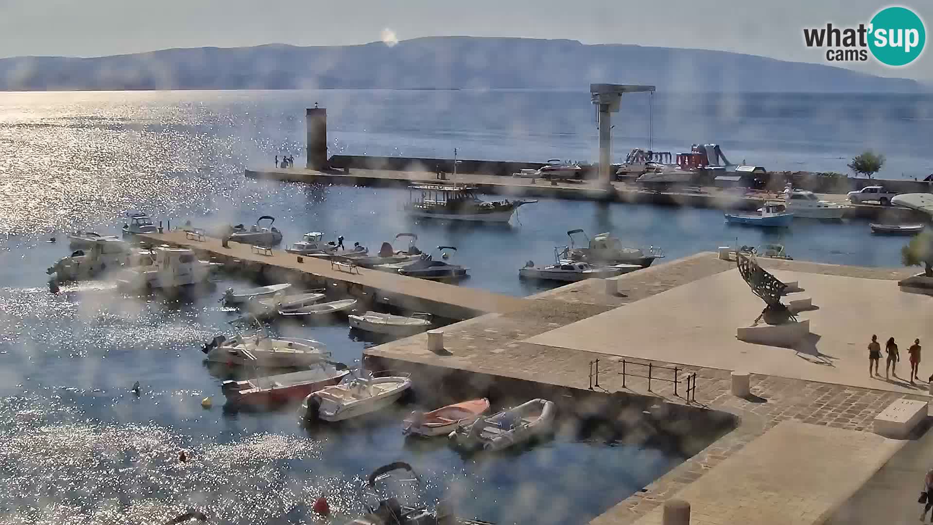 Webcam Senj – Panoramablick auf die Riva Senj