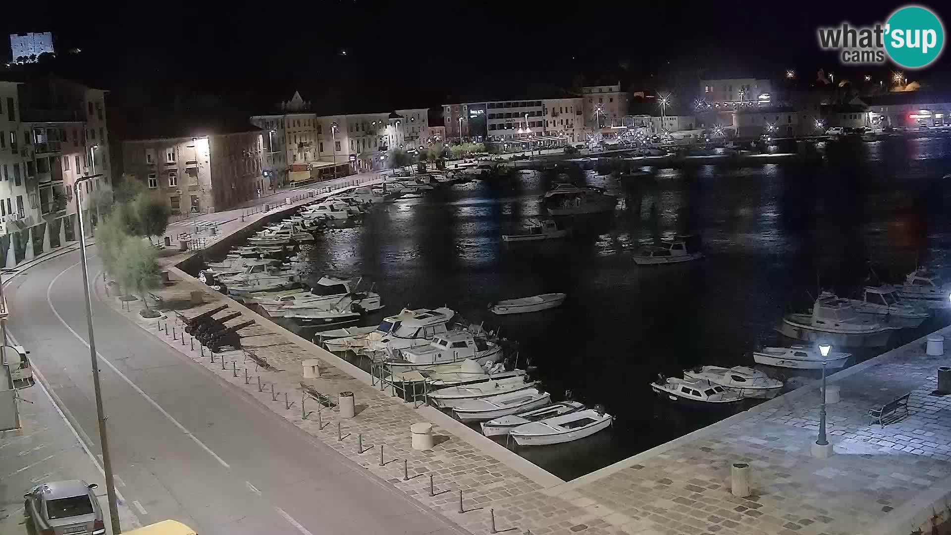 Livecam Senj – Vue panoramique de Senj riva