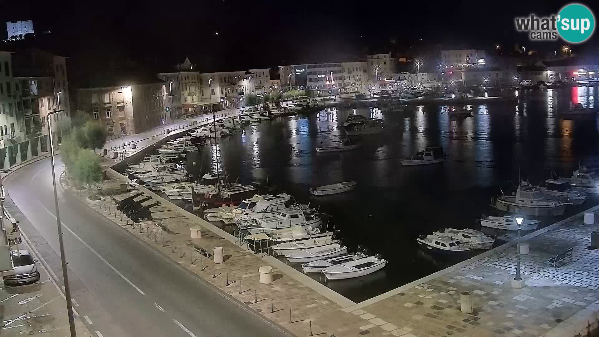 Livecam Senj – Vue panoramique de Senj riva