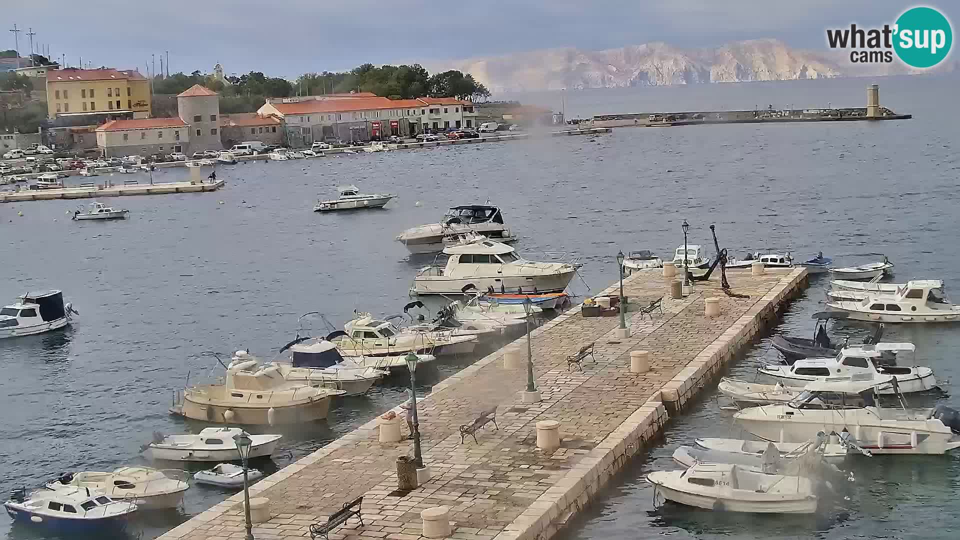 Livecam Senj – Vue panoramique de Senj riva