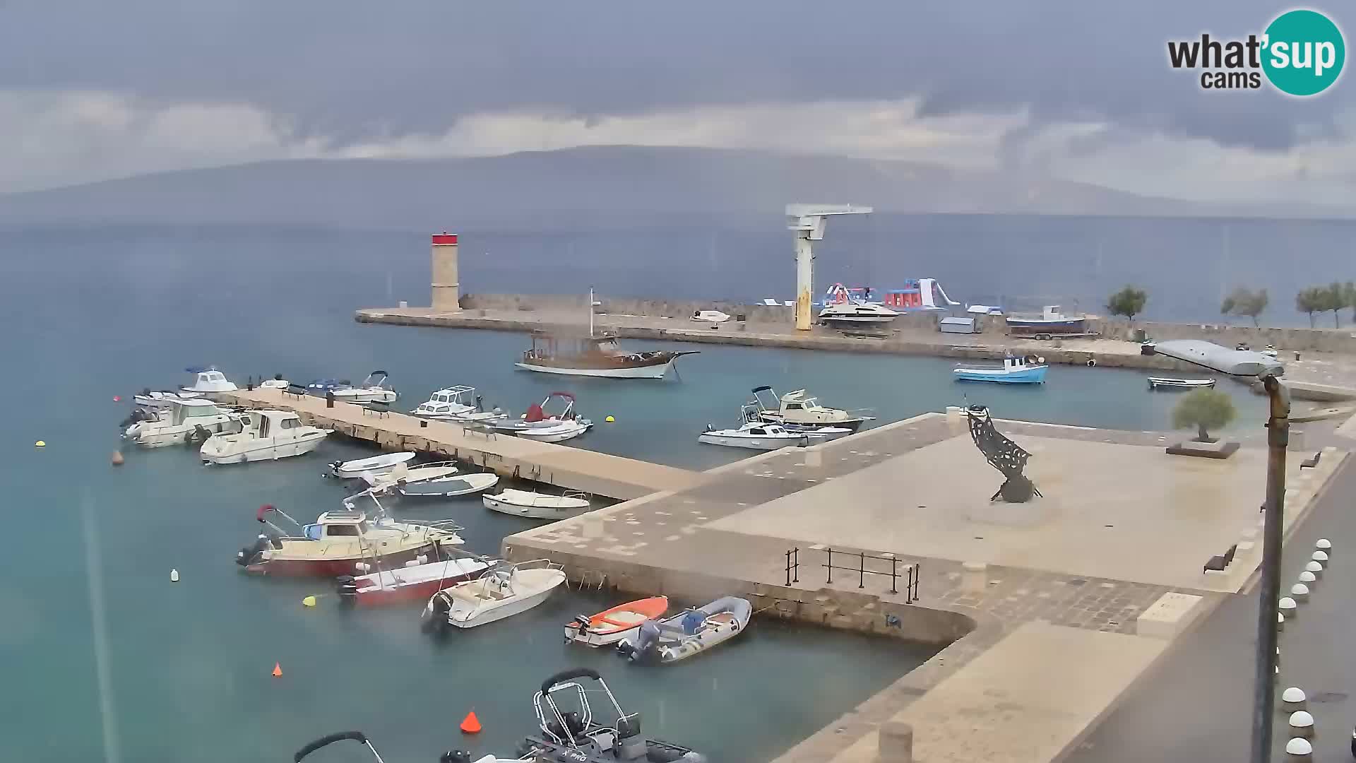 Livecam Senj – Vue panoramique de Senj riva
