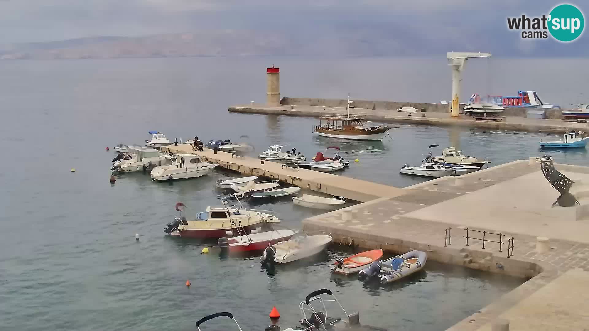 Webcam Senj – Panoramablick auf die Riva Senj