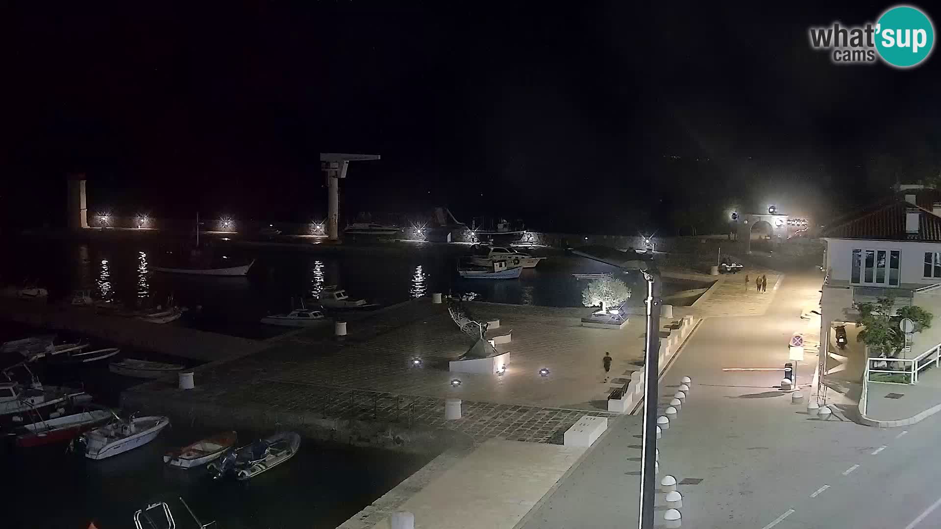 Webcam Senj – Panoramablick auf die Riva Senj