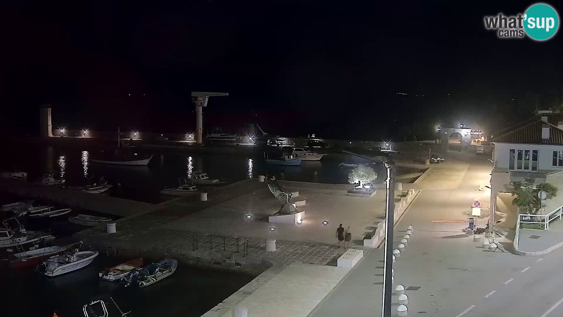 Webcam Senj – Panoramablick auf die Riva Senj