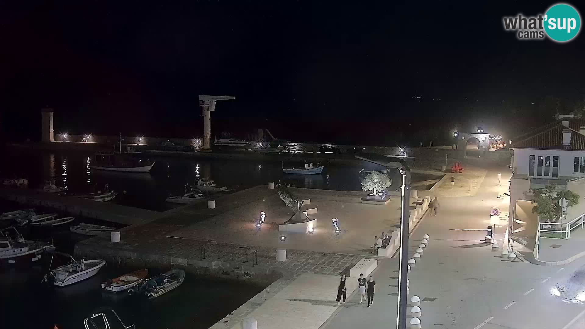 Webcam Senj – Panoramablick auf die Riva Senj