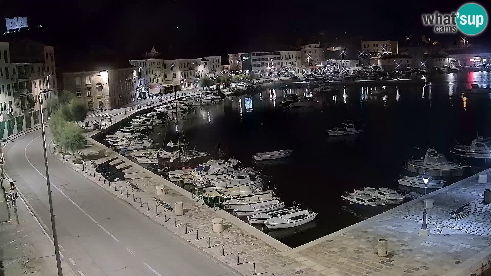 Livecam Senj – Vue panoramique de Senj riva