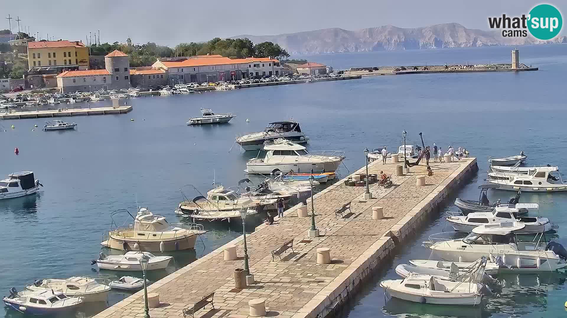 Livecam Senj – Vue panoramique de Senj riva