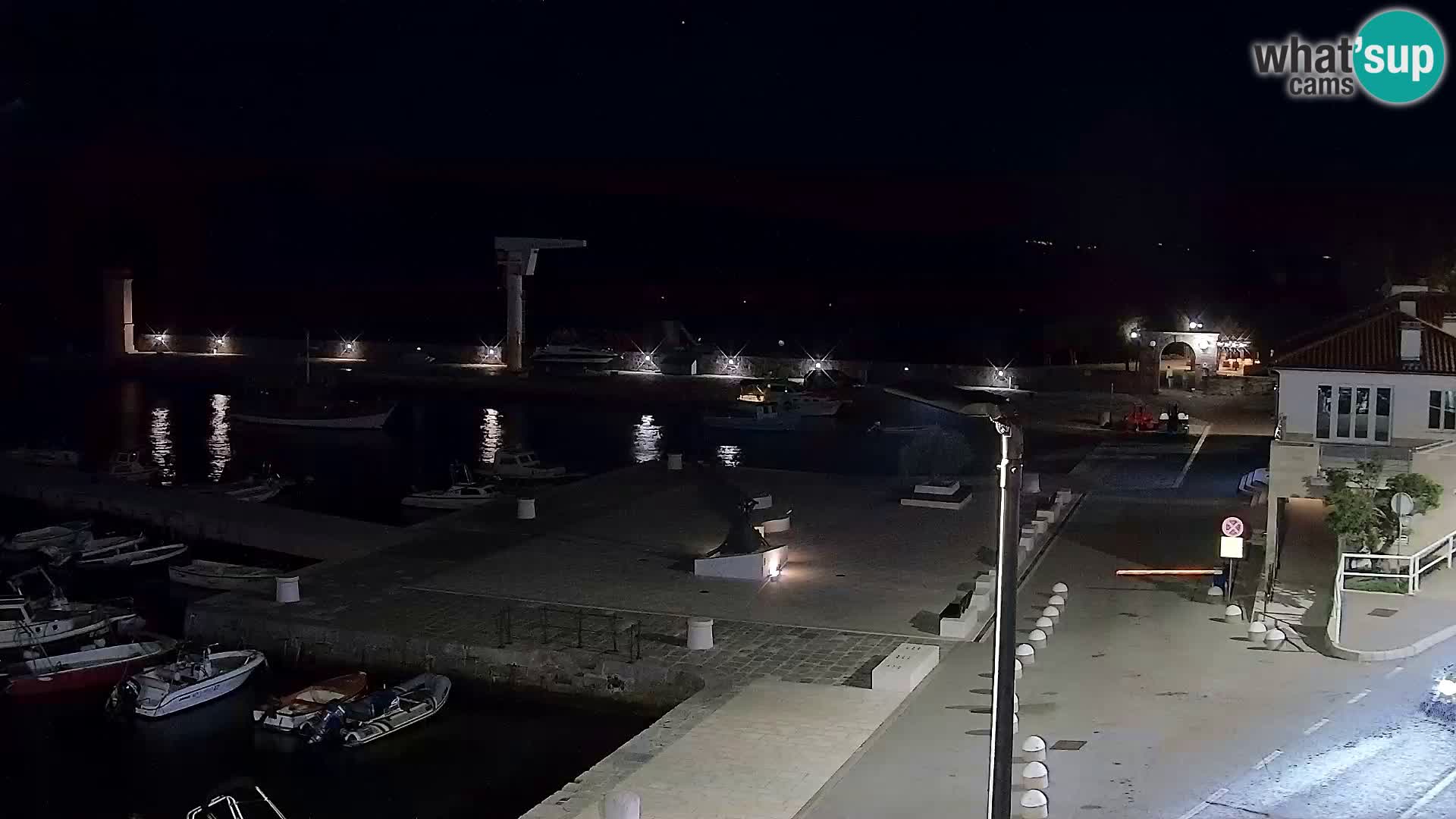Livecam Senj – Vue panoramique de Senj riva
