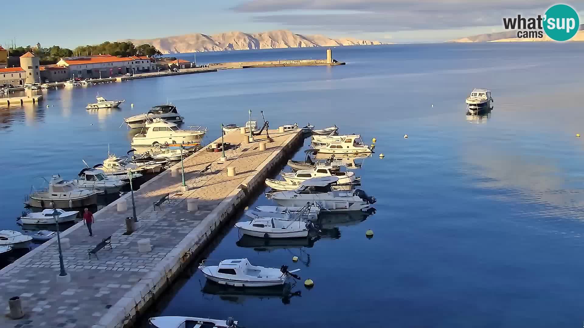 Livecam Senj – Vue panoramique de Senj riva