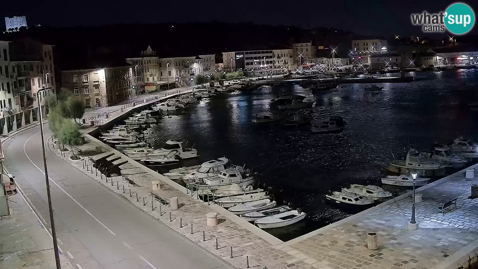 Livecam Senj – Vue panoramique de Senj riva