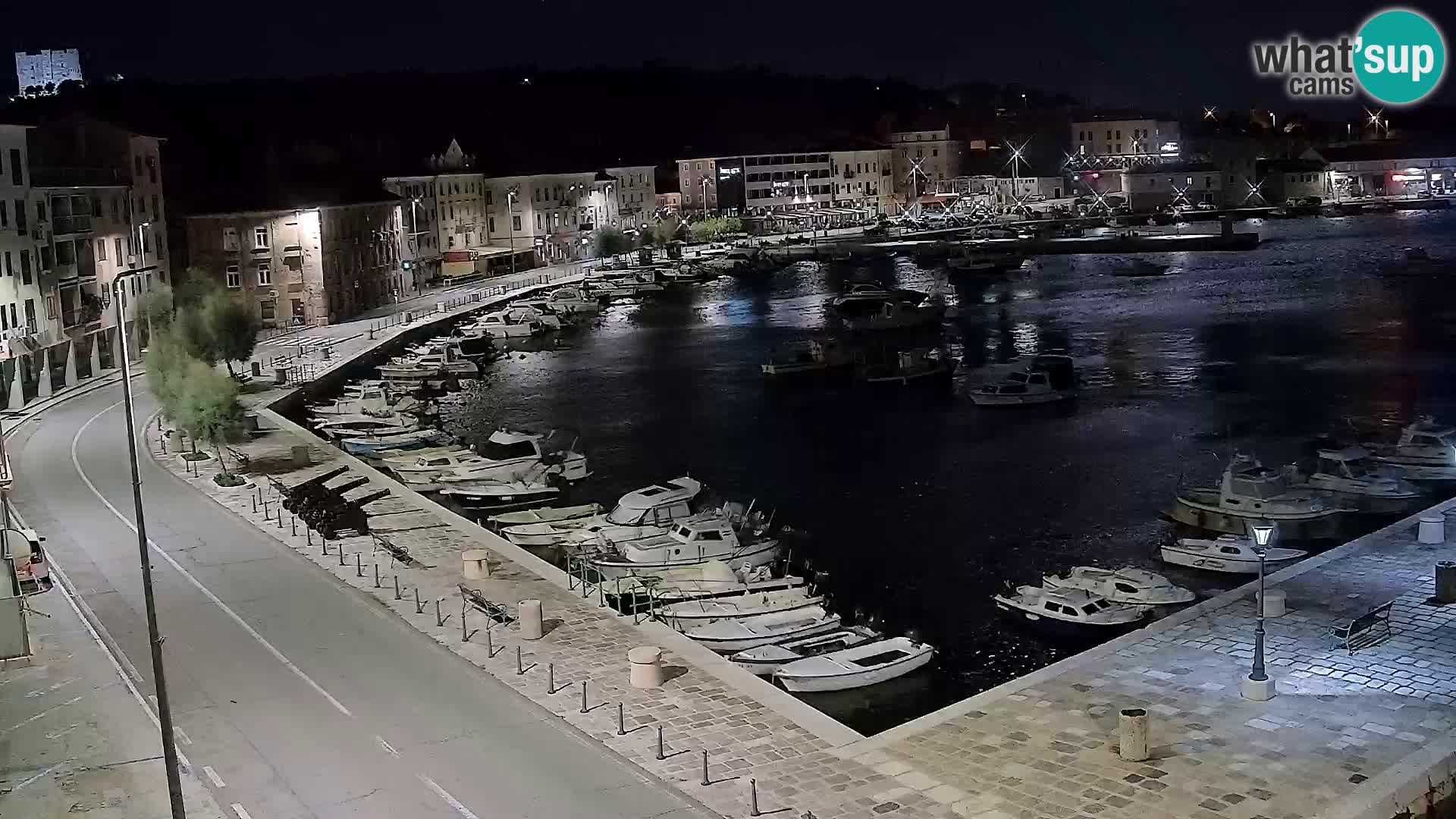 Webcam Senj – Panoramablick auf die Riva Senj