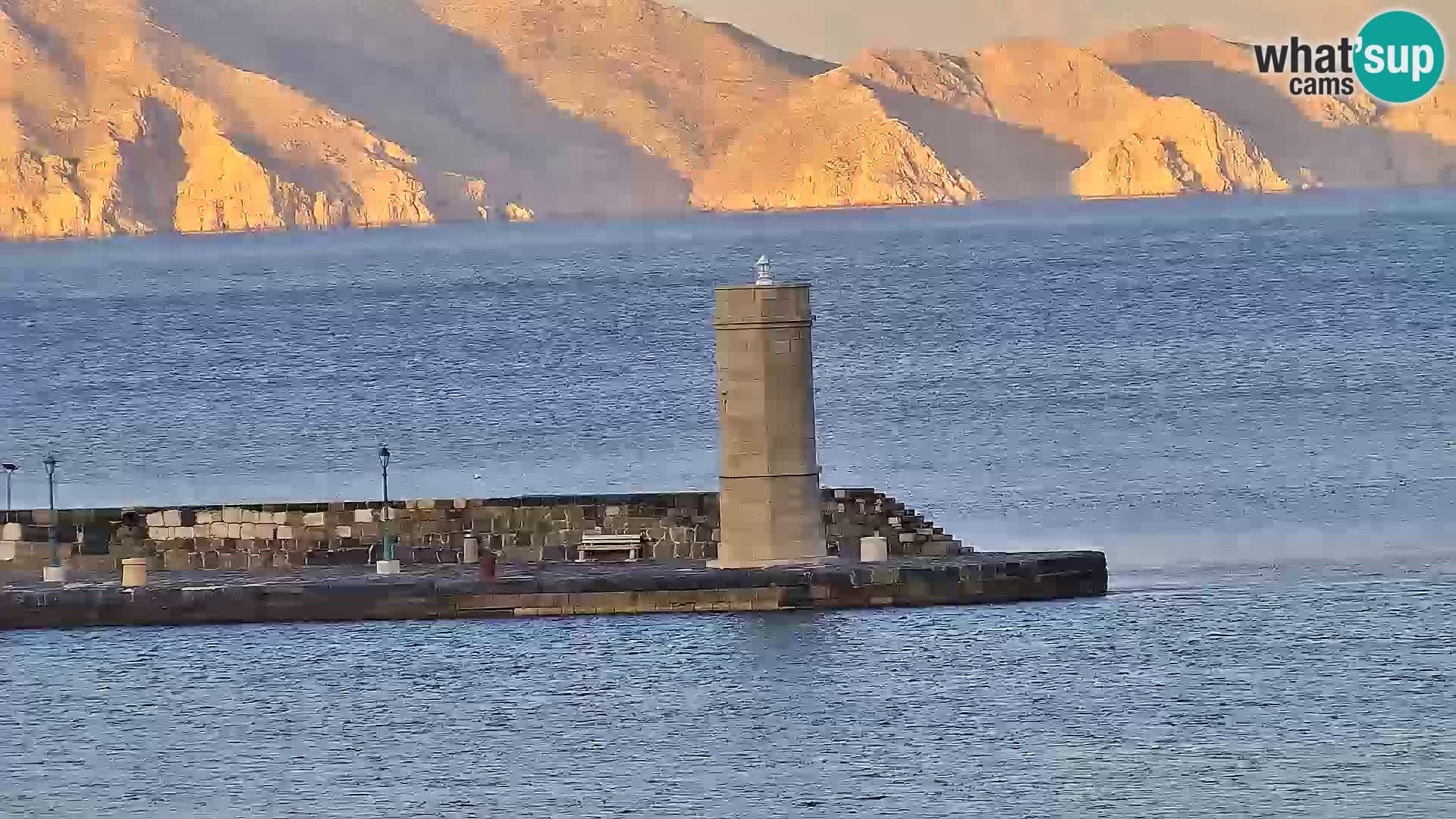 Livecam Senj – Vue panoramique de Senj riva