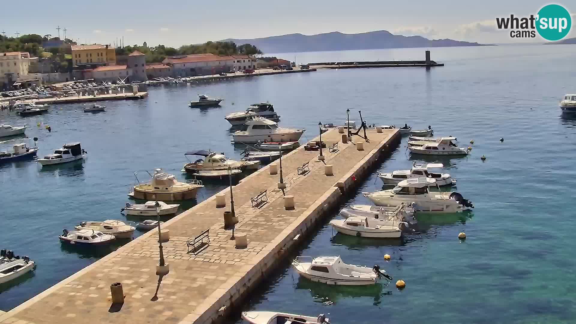 Webcam Senj – Panoramablick auf die Riva Senj