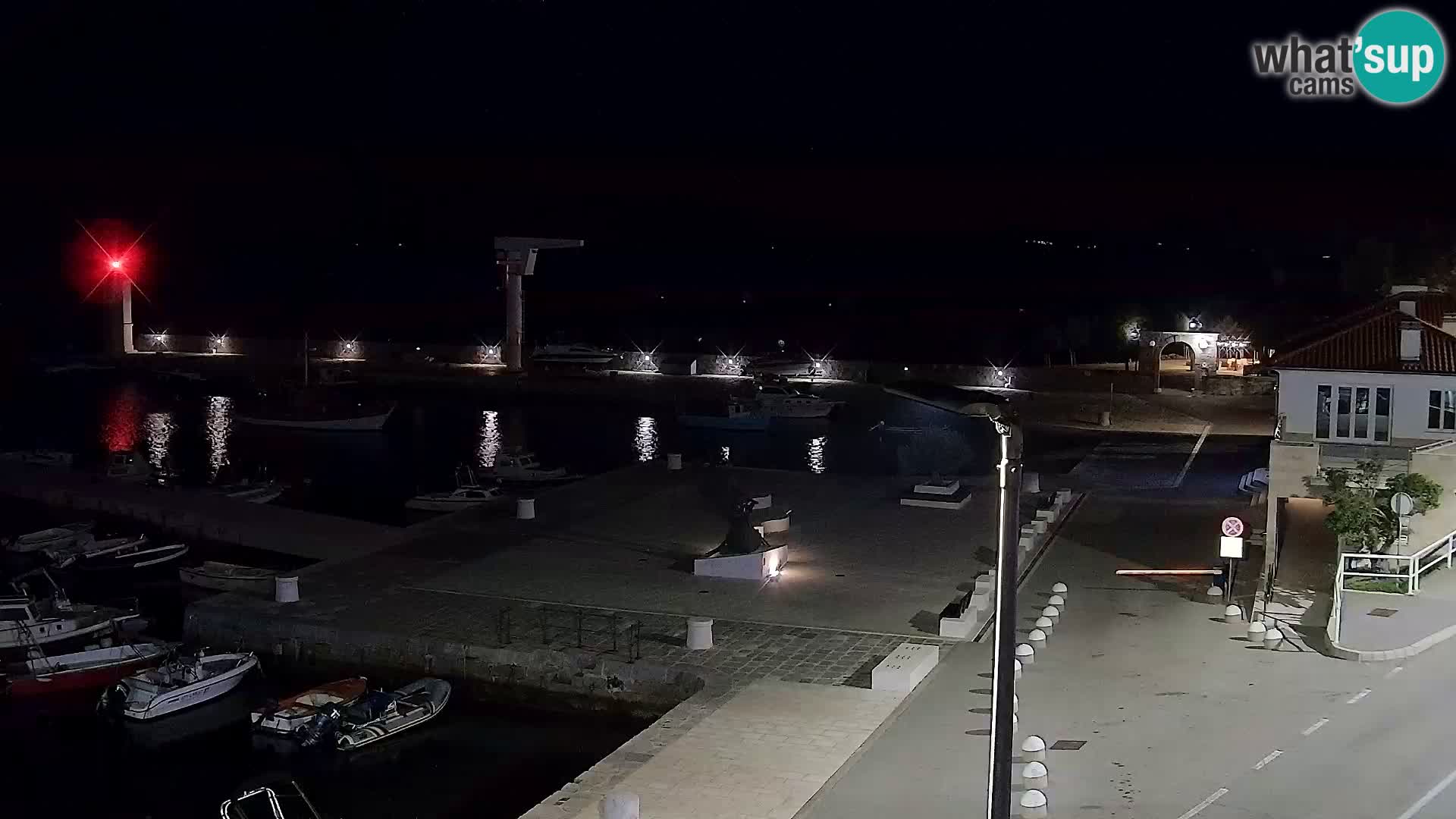 Webcam Senj – Panoramablick auf die Riva Senj