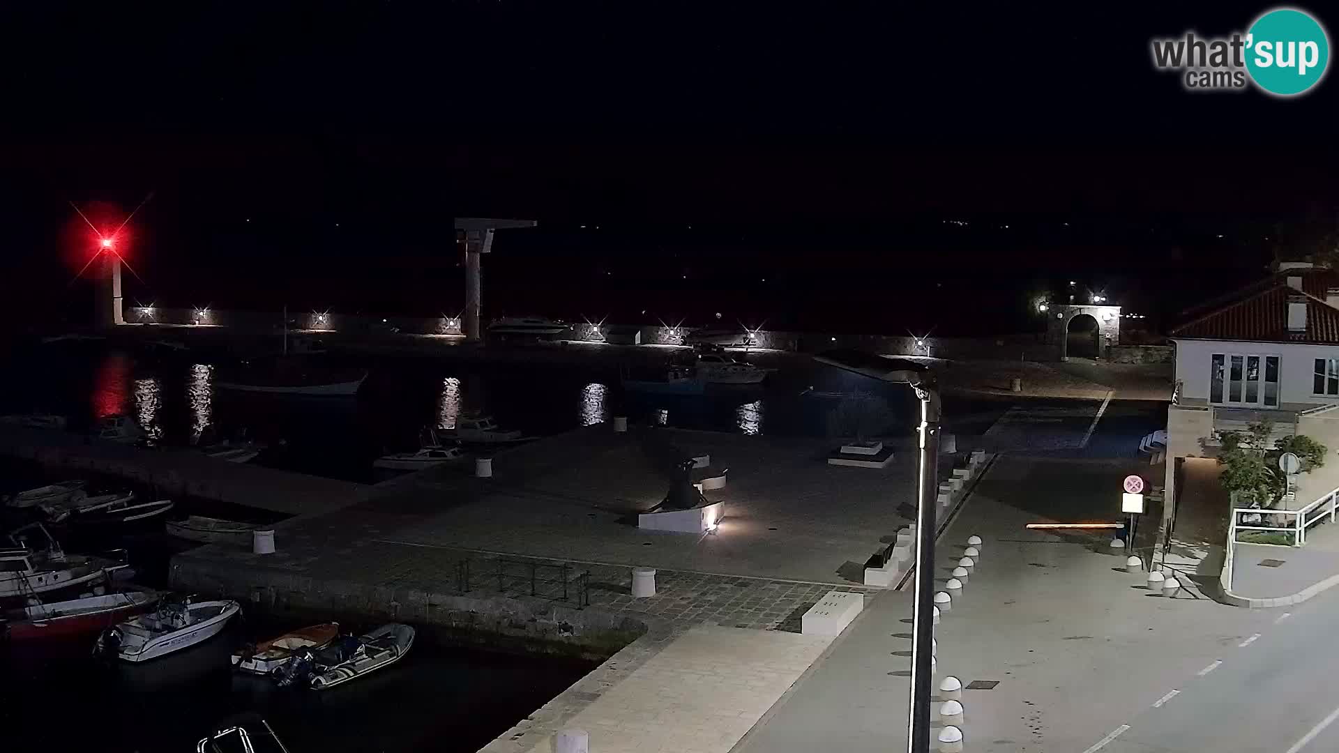 Livecam Senj – Vue panoramique de Senj riva