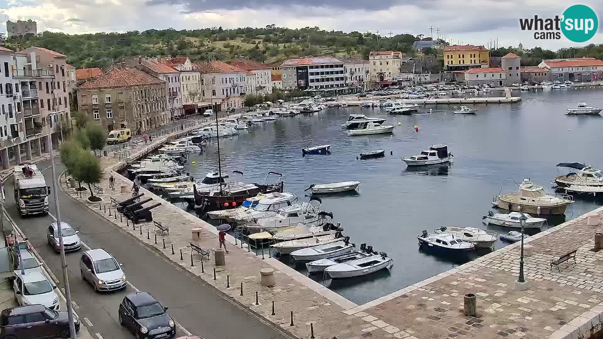 Webcam Senj – Panoramablick auf die Riva Senj